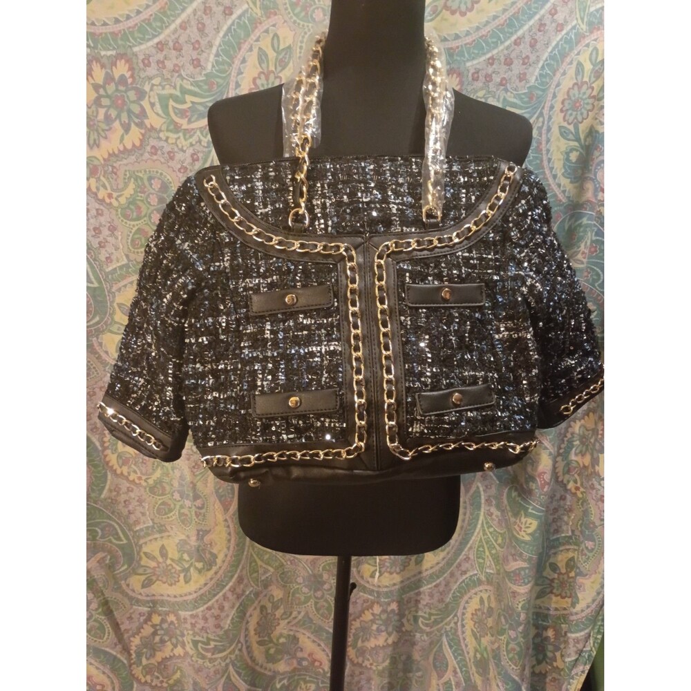 High Fashion Tweed Jacket Shoulder Bag